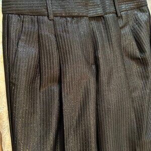 Banana Republic Black Shimmer Pinstripe Trousers – Size 2